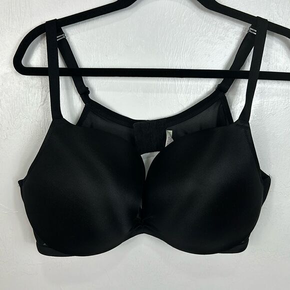 Cacique Black Underwire Plunging Neckline Push Up Bra Size 44D - Picture 1 of 6